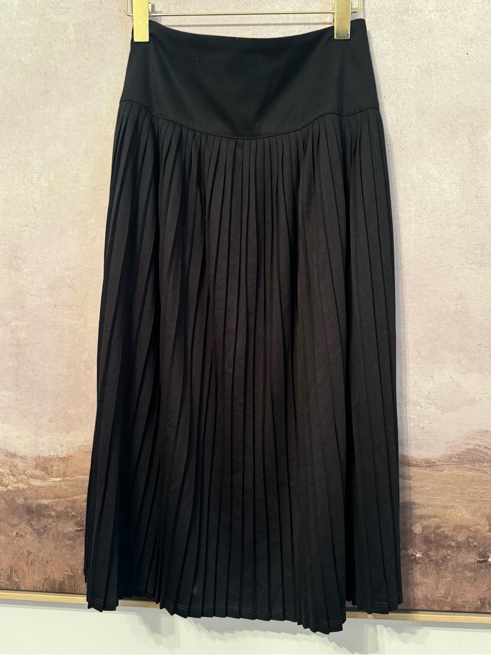 A New Day pleated midi skirt in black / Size 16